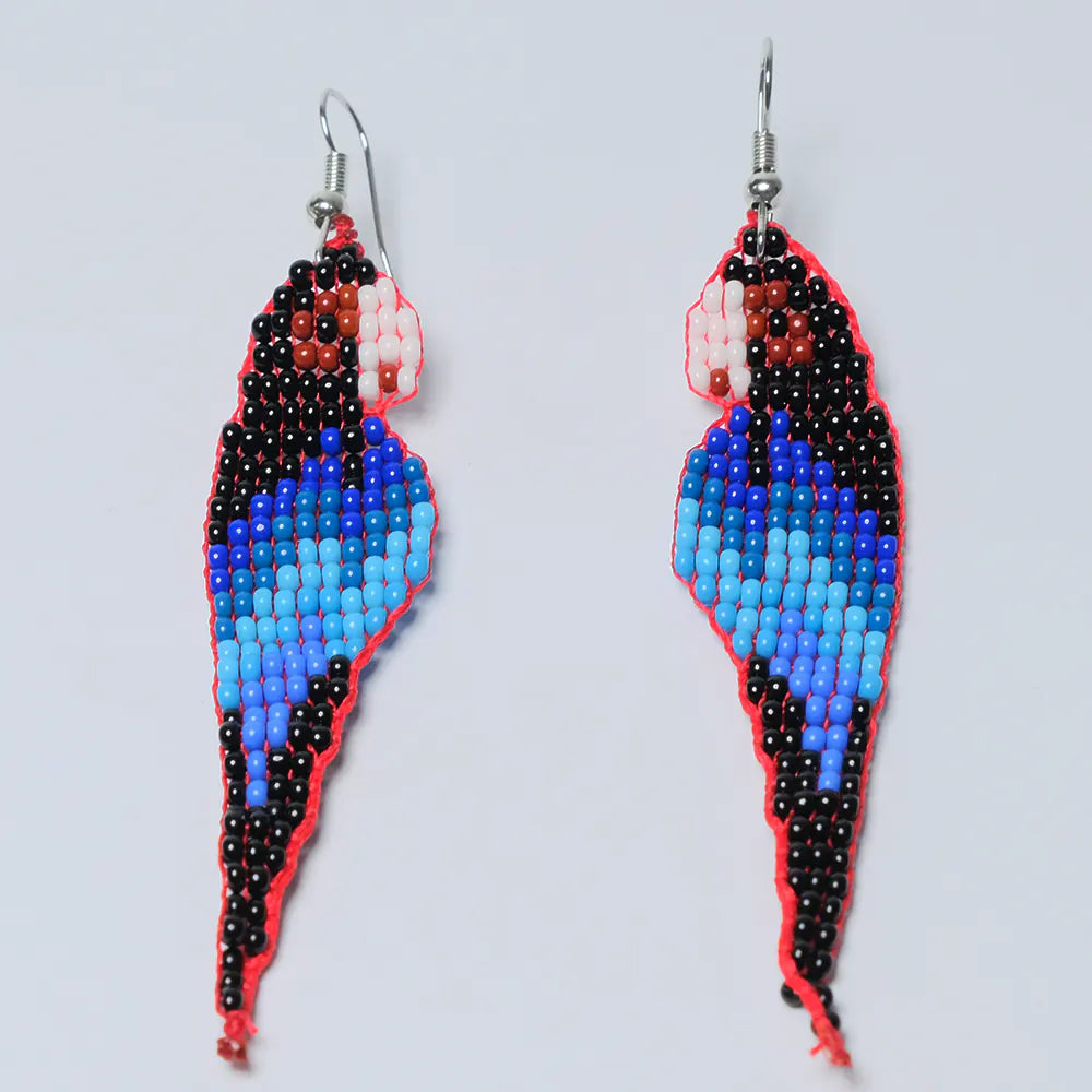 Aretes Guacamaya Dorada J1-07