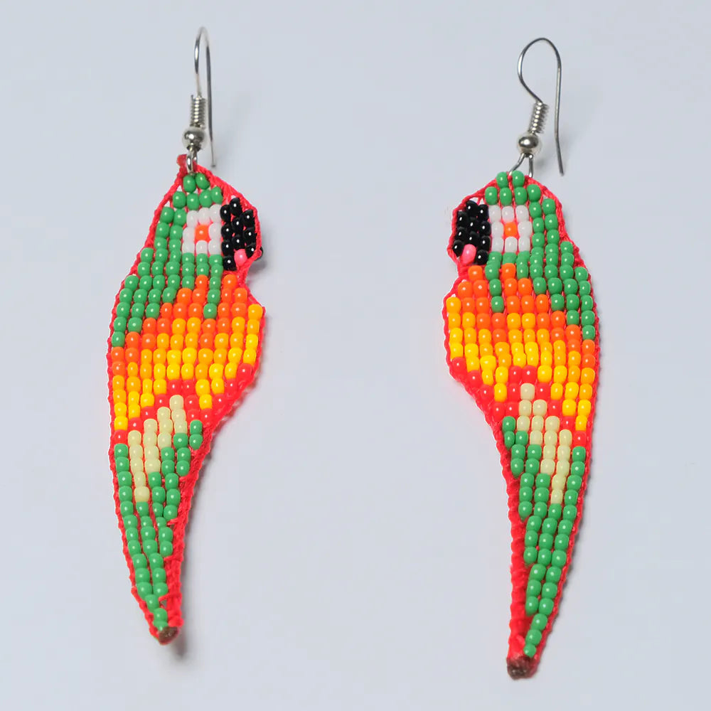Aretes Guacamaya Esmeralda J1-10