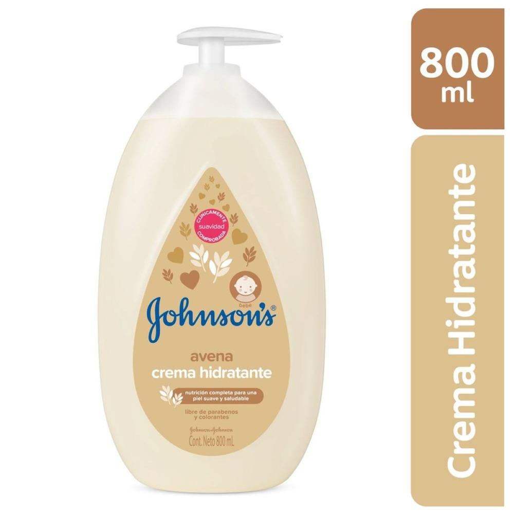 Johnsons Crema Corporal Bebe Avena Botella X 800 ml