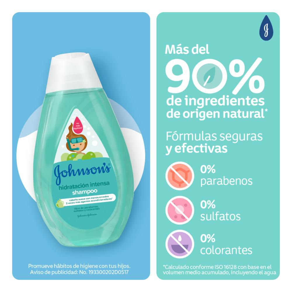 JOHNSONS Shampoo Bebé Hidratación Intensa (400  ml)