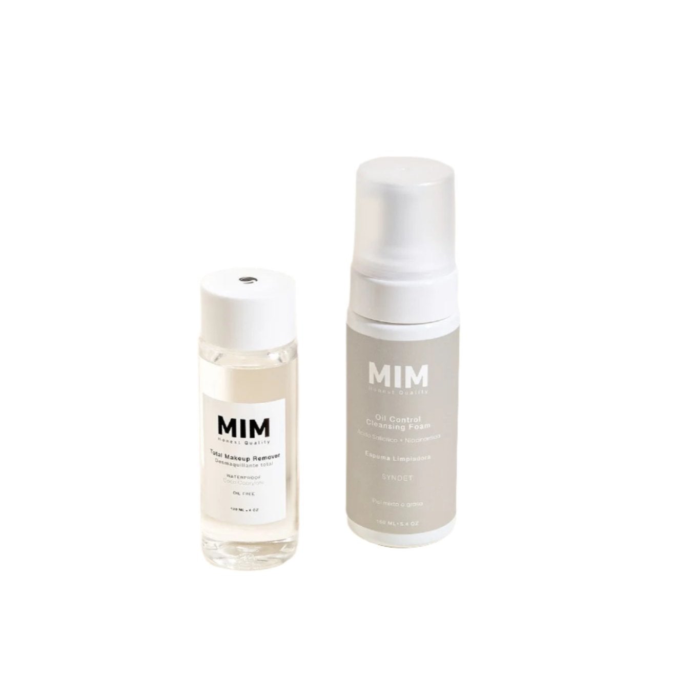 Mim skin care KIT CLEAN SKIN (Desmaquillante Total + Espuma Limpiadora Control Grasa) 2pack