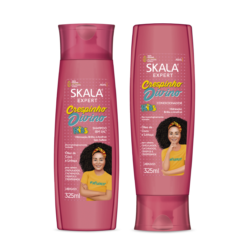 Skala Kit Shampoo + Conditioner Crespinho Divino Kids 325mL
