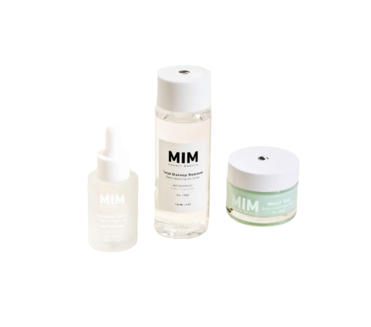 Mim skin care KIT PREP-SKIN (Desmaquillante Total + Serum Hidratante + Gel Hidratante) 3 pack