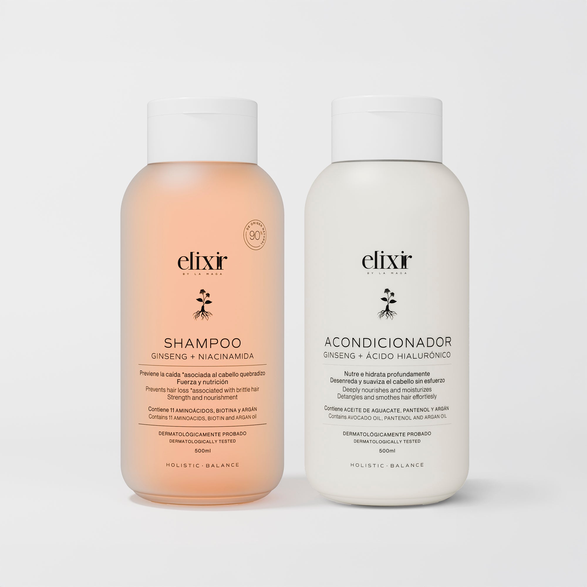Elixir Kit Raices Shampoo Ginseng x 500ml + Acondicionador Ginseng x 500ml