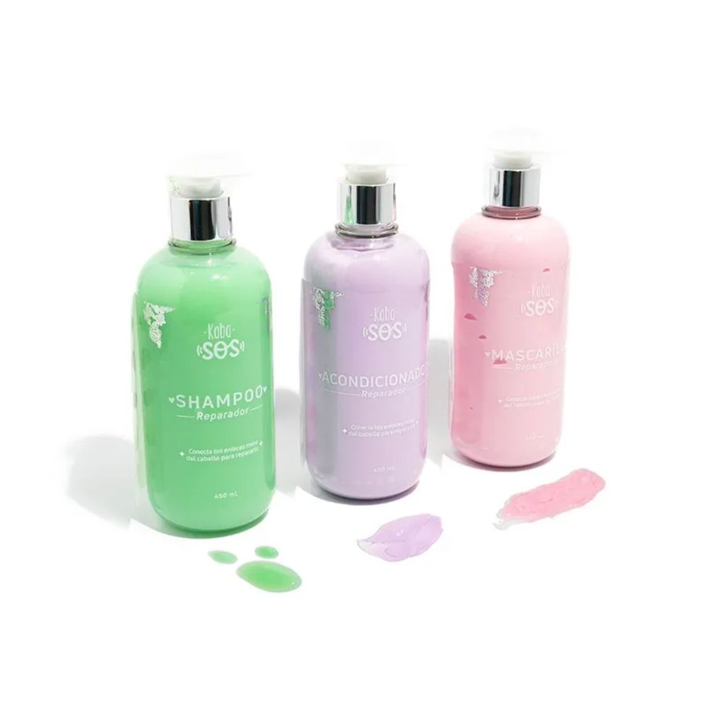 Kaba Kit SOS - Shampoo x450ml, Acondicionador x 450ml, Mascarilla x450ml (3 pack)