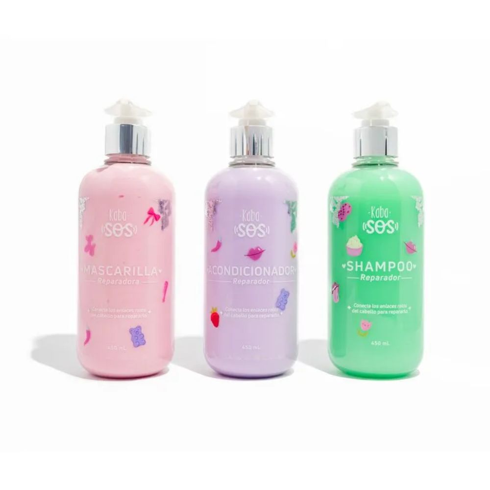 Kaba Kit SOS - Shampoo x450ml, Acondicionador x 450ml, Mascarilla x450ml (3 pack)