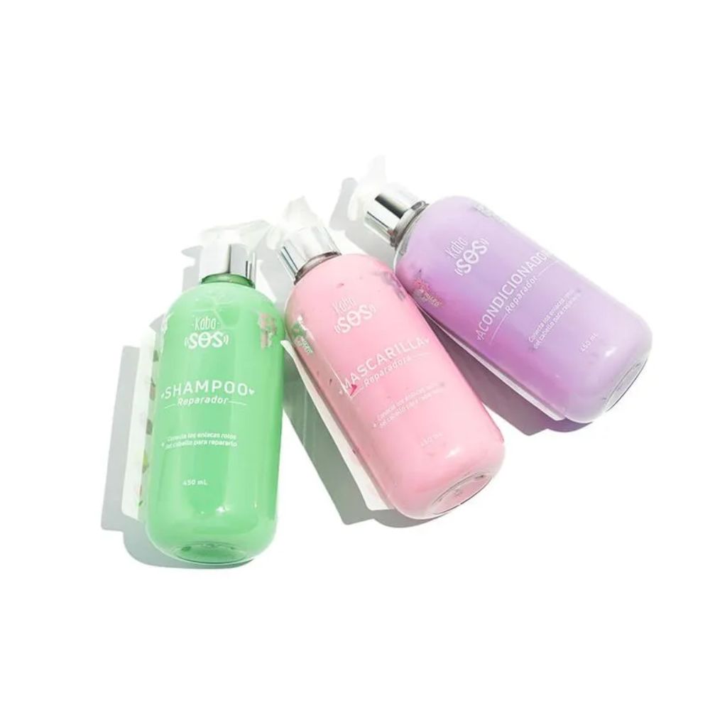 Kaba Kit SOS - Shampoo x450ml, Acondicionador x 450ml, Mascarilla x450ml (3 pack)