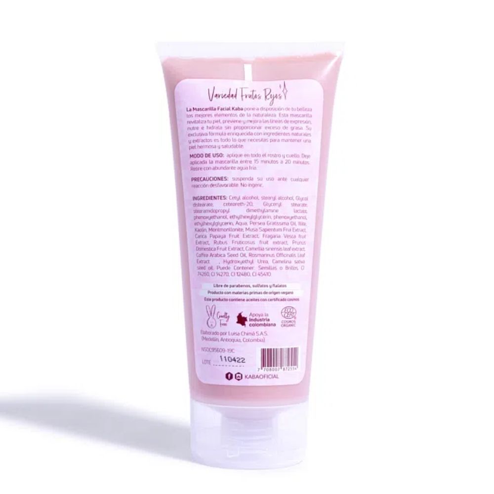 Mascarilla facial Frutos Rojos Kaba 200mL