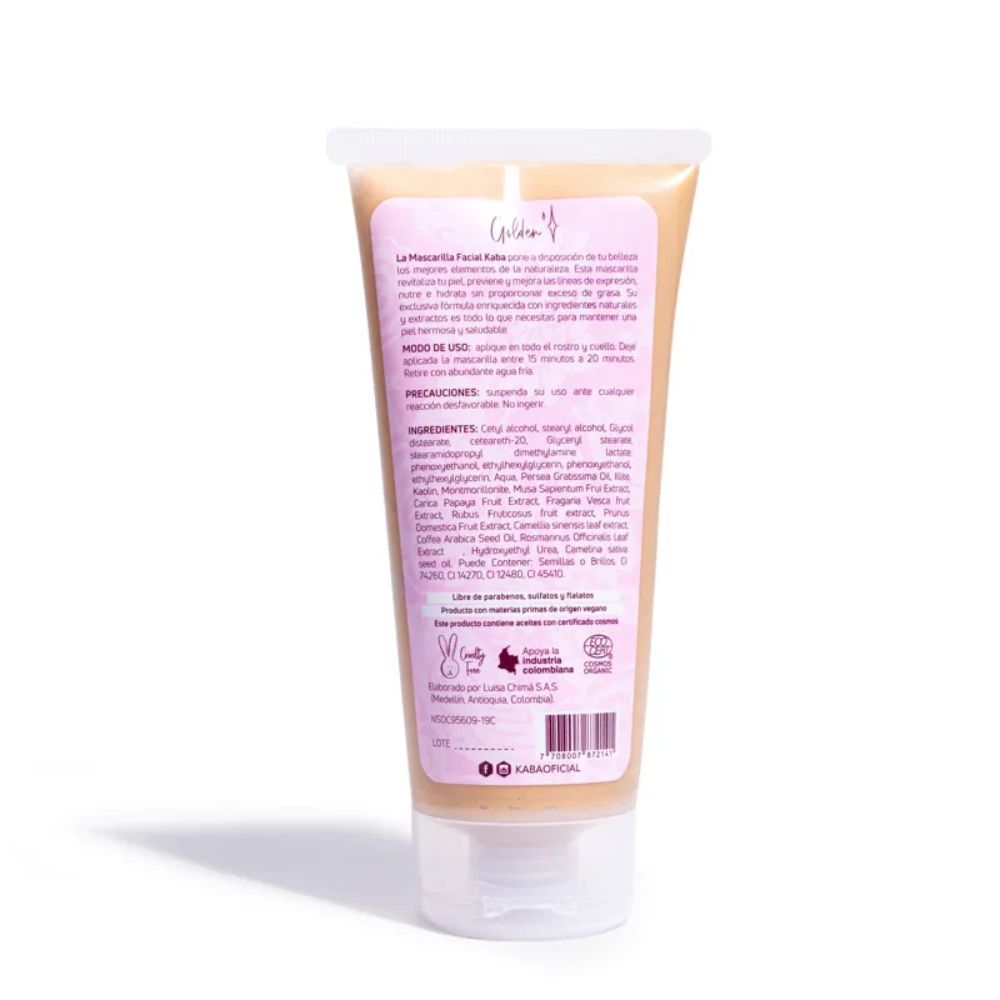 Mascarilla Facial Golden Kaba (200 mL)