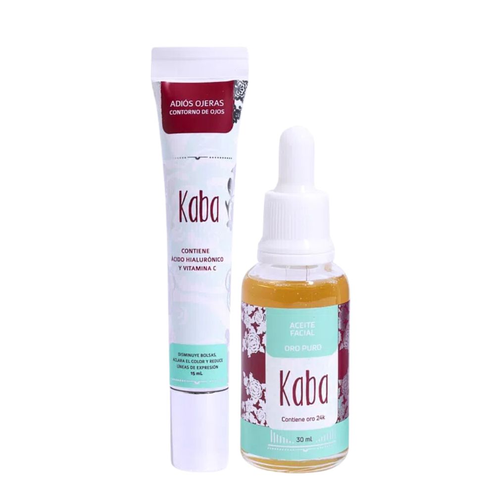 Kaba 24k Gold Facial Oil and Kaba Eye Contour (2 Pack) 
