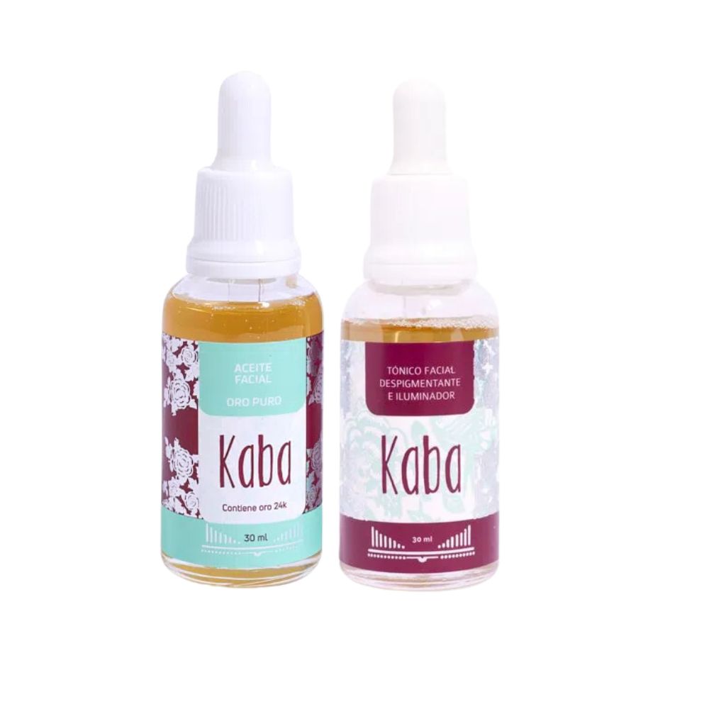 Kaba Tonico facial despigmentante y kaba aceite facial de oro 24 k (2 pack)