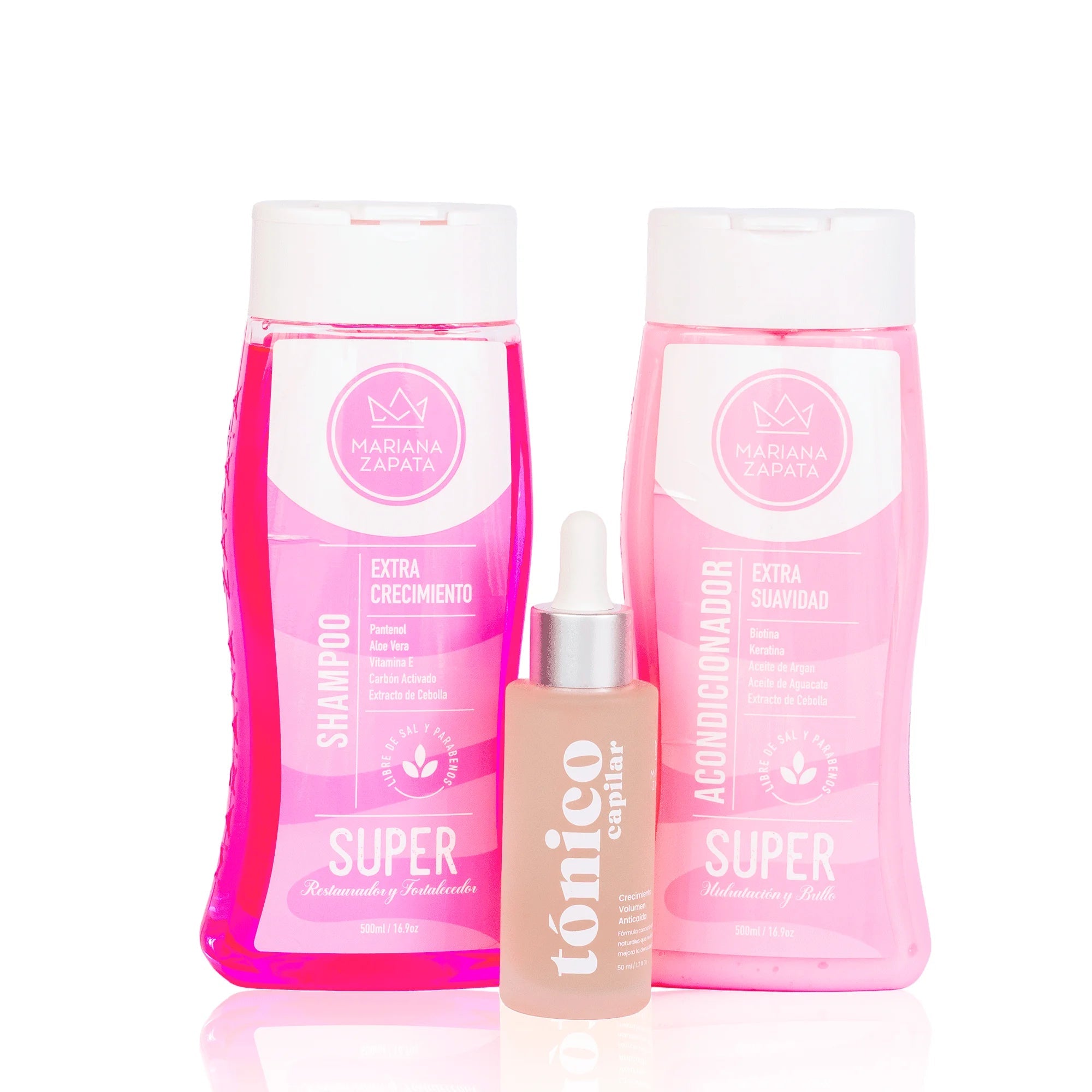 Mariana Zapata Kit Crecimiento - Shampoo, Acondicionador y Tonico Capilar (3 pack)