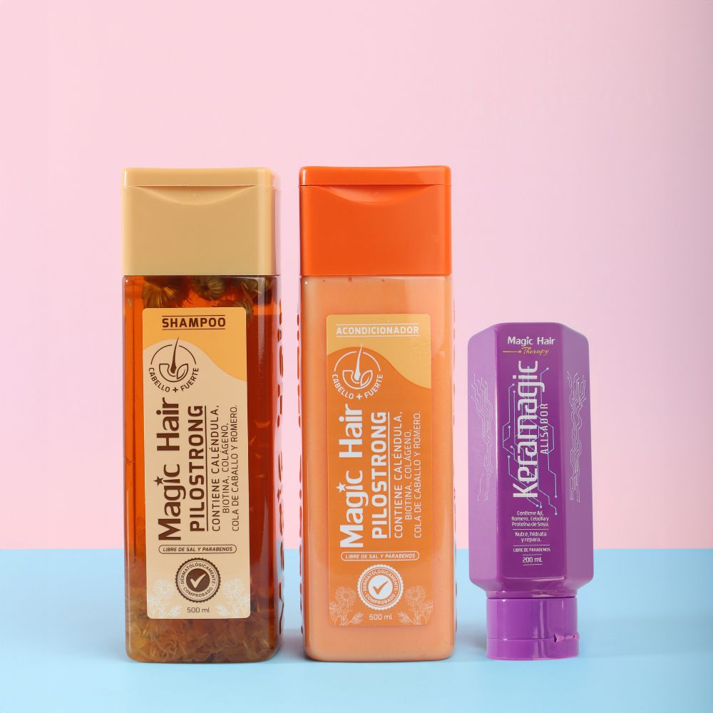 Magic Hair shampoo and conditioner pilostrong + keratin keramagic (3 pack)