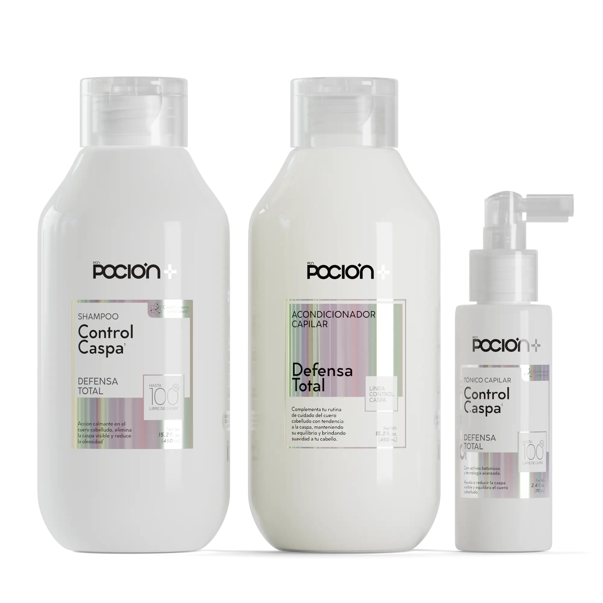 La Pocion Kit Control Caspa - Shampoo Control Caspa, Acondicionador Control Caspa y Tonico control Caspa (3 pack)