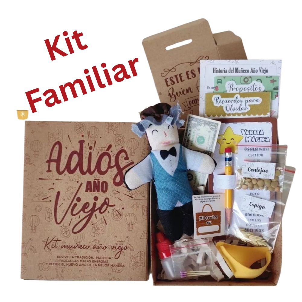 Muneco año Viejo kit para (Amigos o Familia) New Years Doll