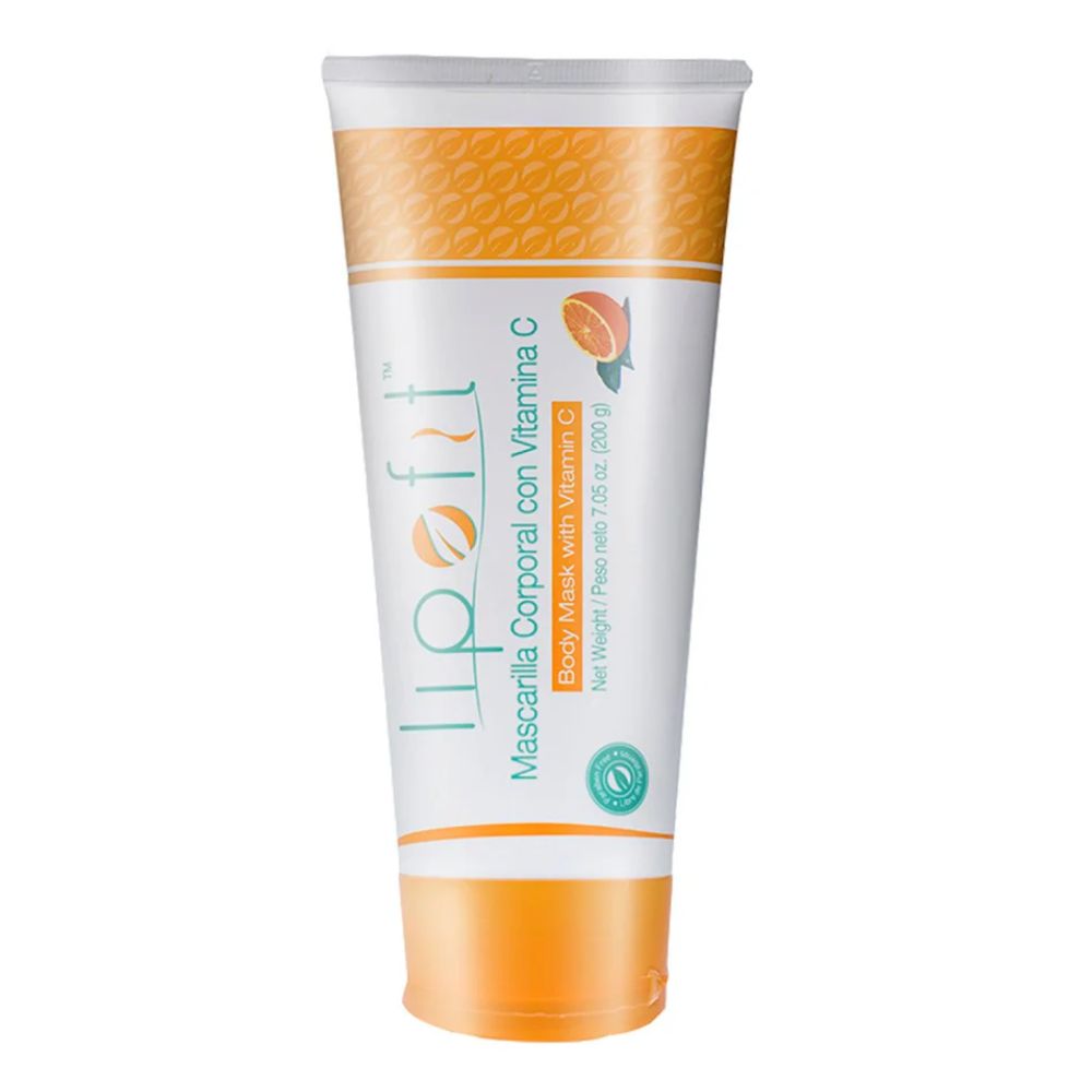LIPOFIT Mascarilla Corporal con vitamina C x 200g + Cepillo de Cerdas Naturales - KIT DETOX SKIN (BYE CELULITIS)