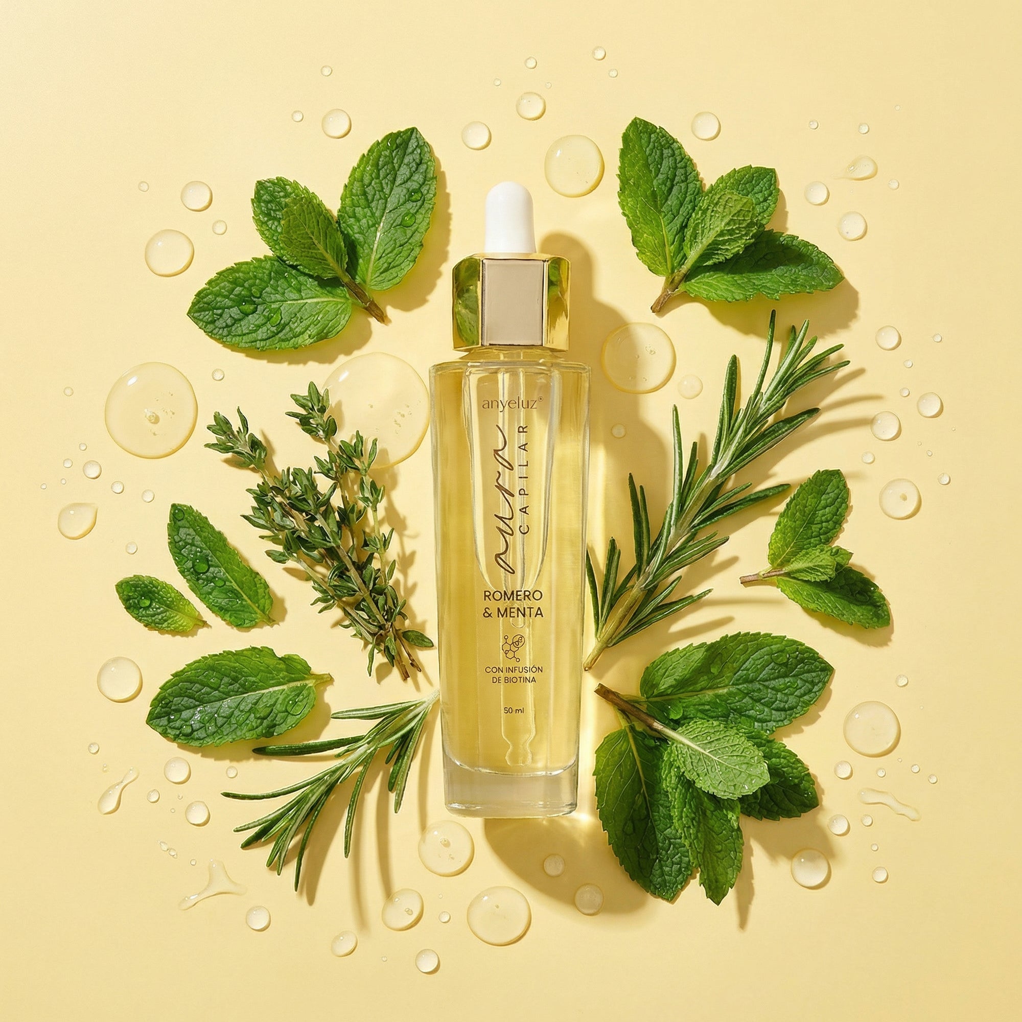 ANYELUZ ACEITE CAPILAR CON ROMERO Y MENTA 50ml