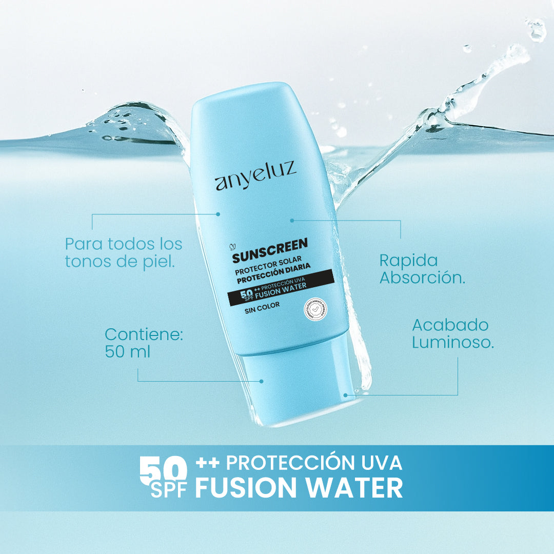 ANYELUZ PROTECTOR SOLAR SPF50+ FUSION WATER - SIN COLOR 50ml