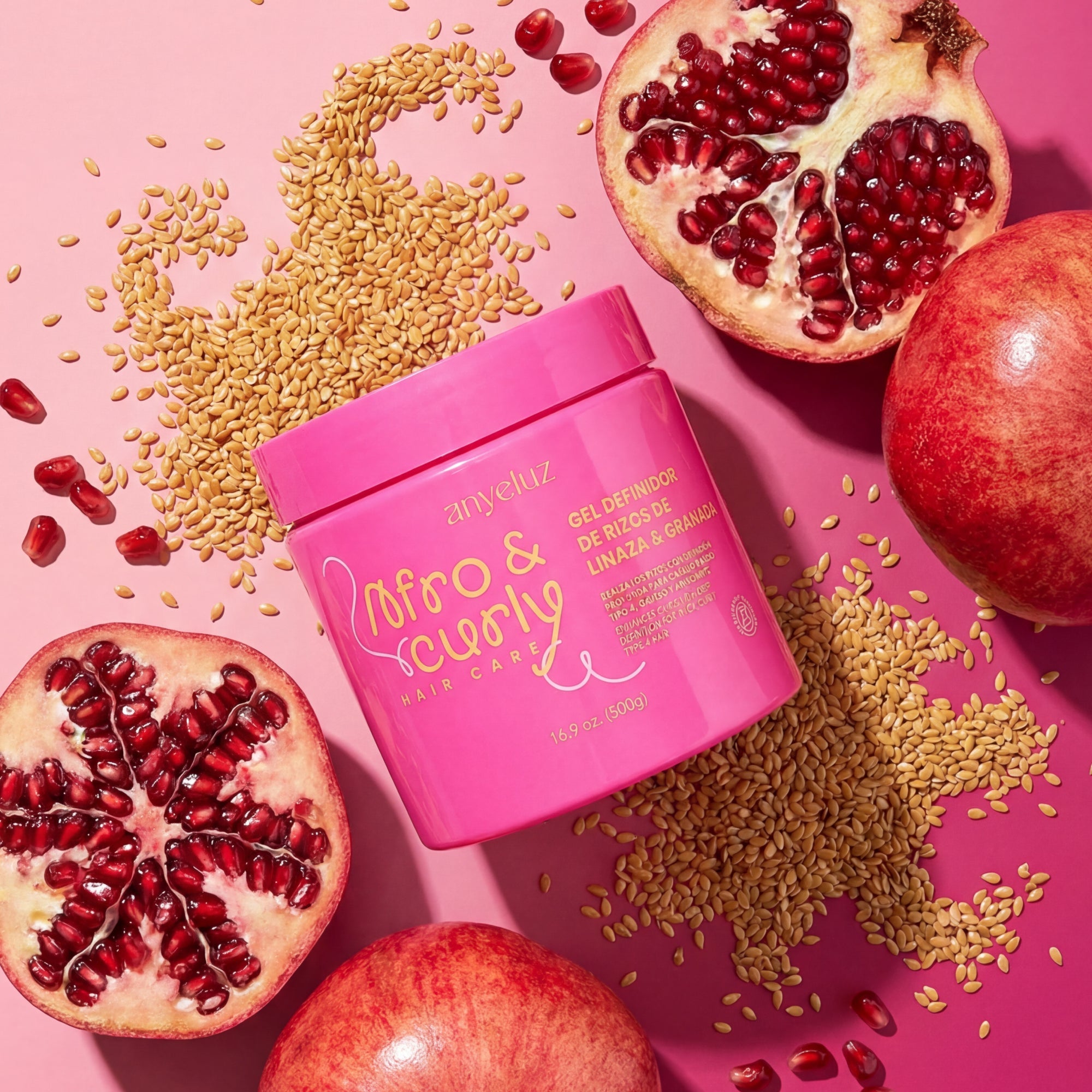 ANYELUZ GEL DEFINIDOR DE RIZOS CON LINAZA Y GRANADA 500g