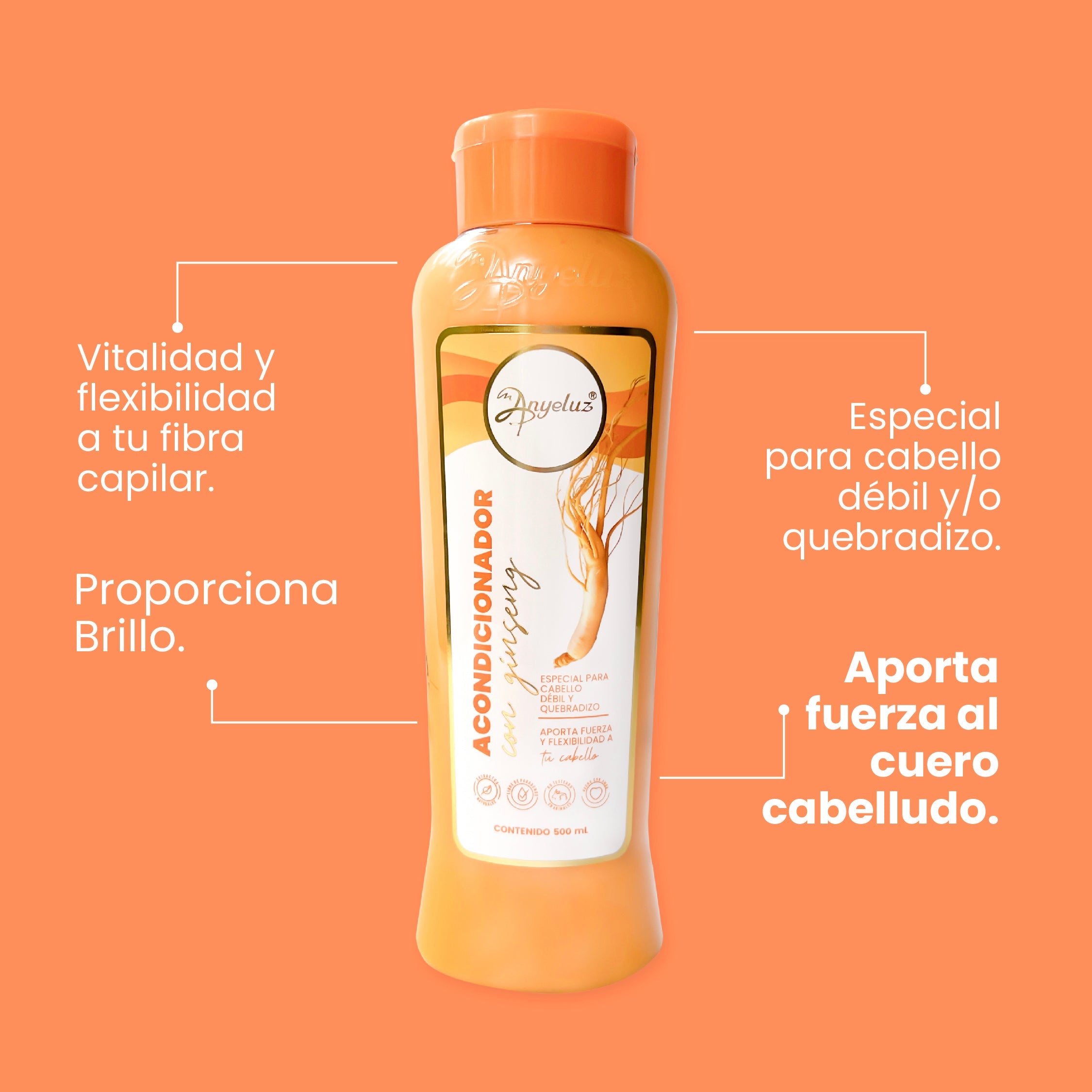 Anyeluz conditioner with ginseng x500ml 