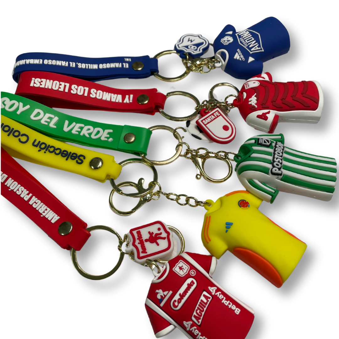 Llavero en 3d Silicona de Equipo de Fútbol Colombiano