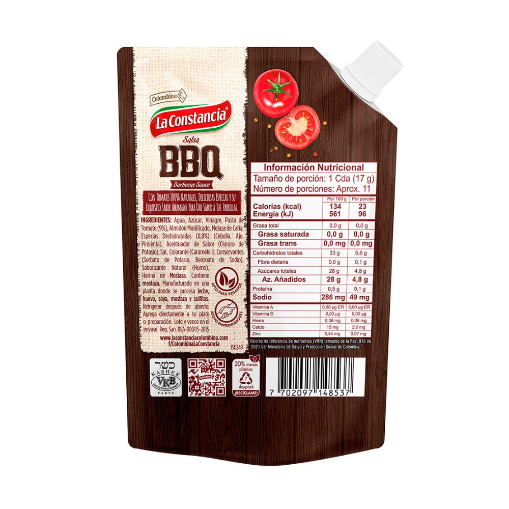 LA CONSTANCIA SALSA BBQ X190GR