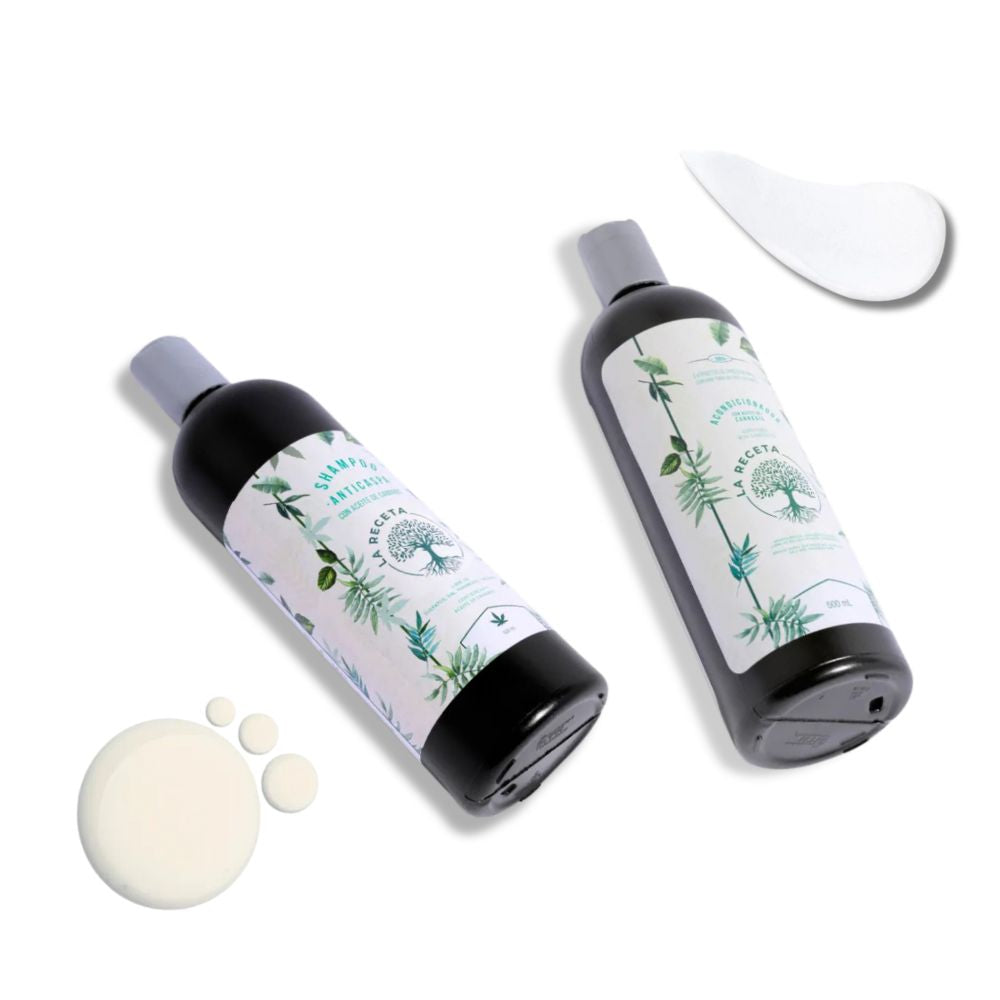 Kaba La Receta Duo Anticaspa (Shampoo Anticaspa La receta y Acondicionador La receta) x 500ml c/u (2 Pack)