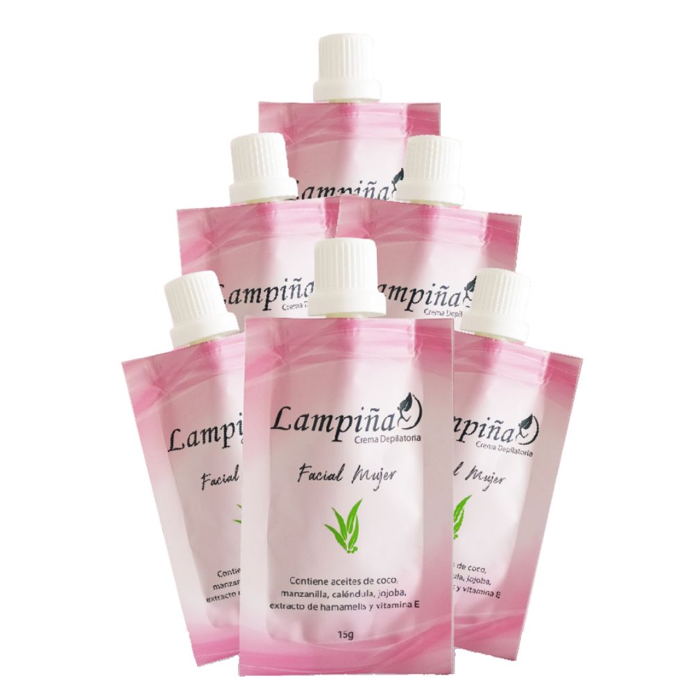 Lampina crema depilatoria Facial Mujer  15 gr (6 Pack)