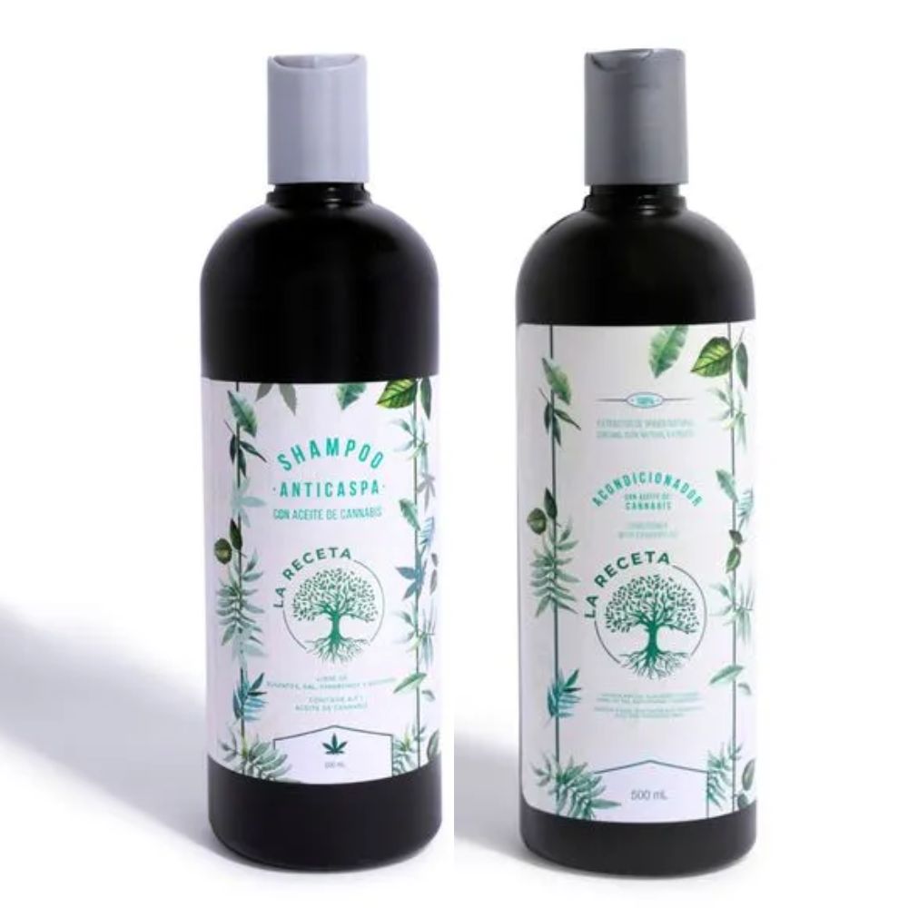Kaba La Receta Duo Anticaspa (Shampoo Anticaspa La receta y Acondicionador La receta) x 500ml c/u (2 Pack)