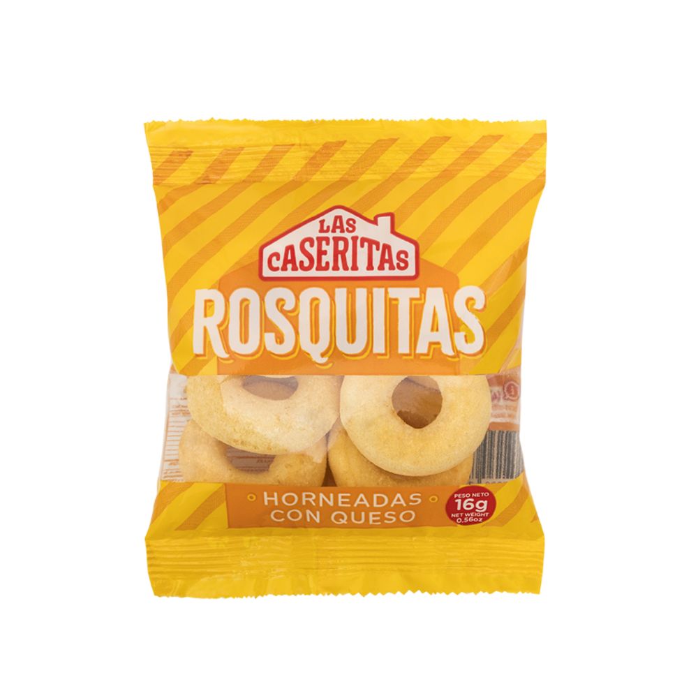 LAS CASERITAS Rosquitas horneadas con queso 16g (1 pack)