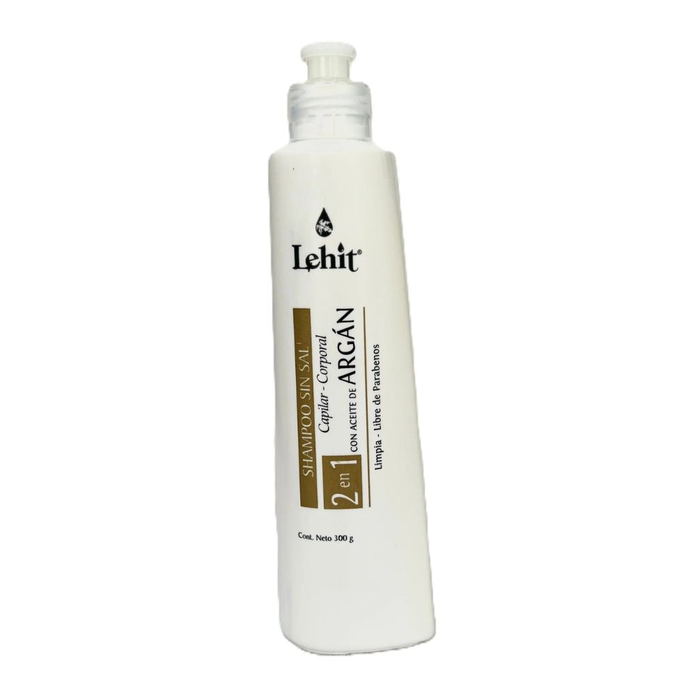 Lehit Shampoo Sin Sal 2 en 1 Aceite de Argan x300ml