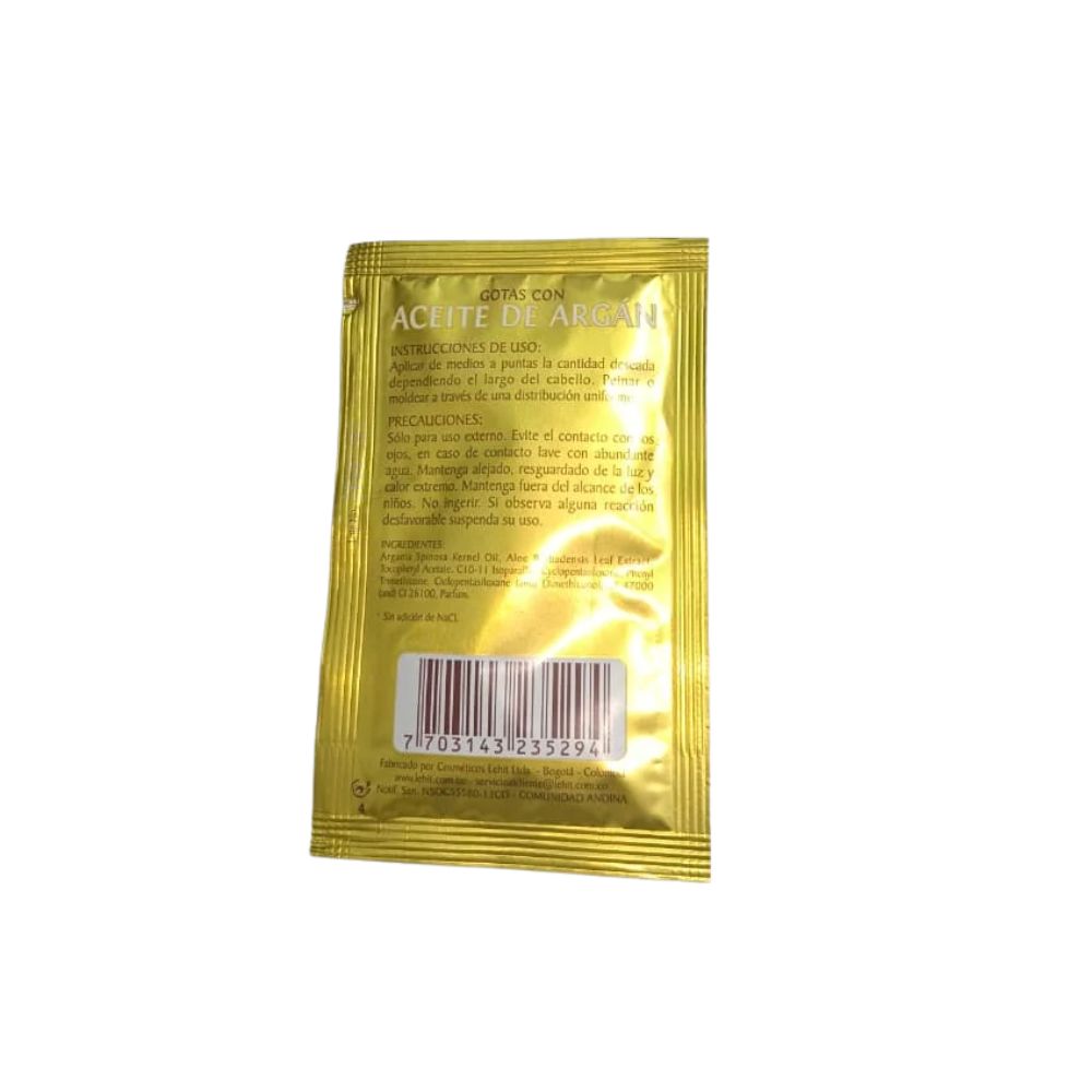 Lehit Gotas con Aceite de Argan Tratamiento Capilar x 10g