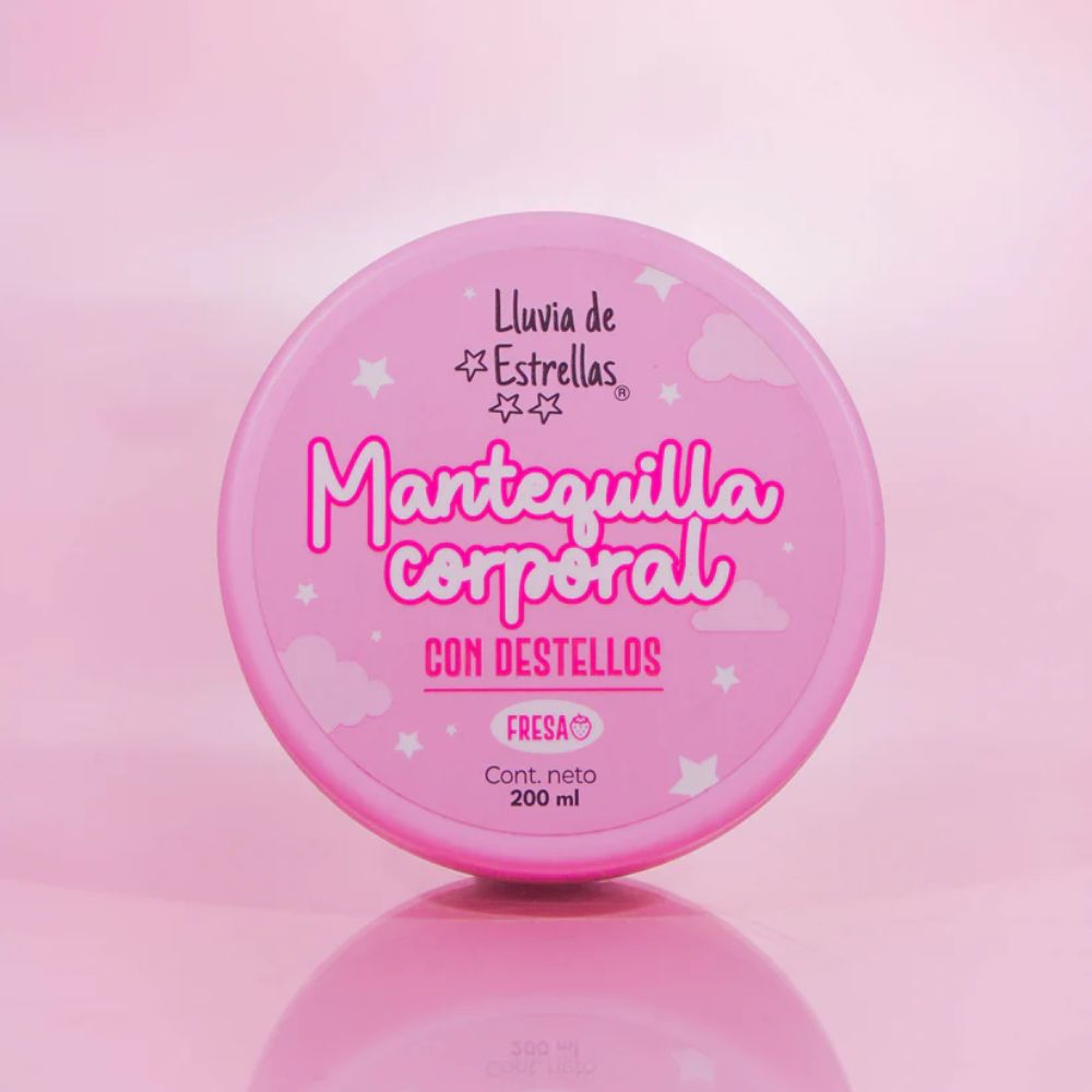 LLUVIA DE ESTRELLAS MANTEQUILLA CORPORAL SIN BRONCEO FRESA x 200ml
