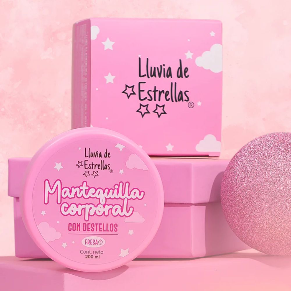 LLUVIA DE ESTRELLAS MANTEQUILLA CORPORAL SIN BRONCEO FRESA x 200ml