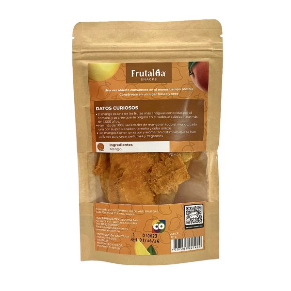 Frutalia Snack fruta deshidratada mango pasion x50gr