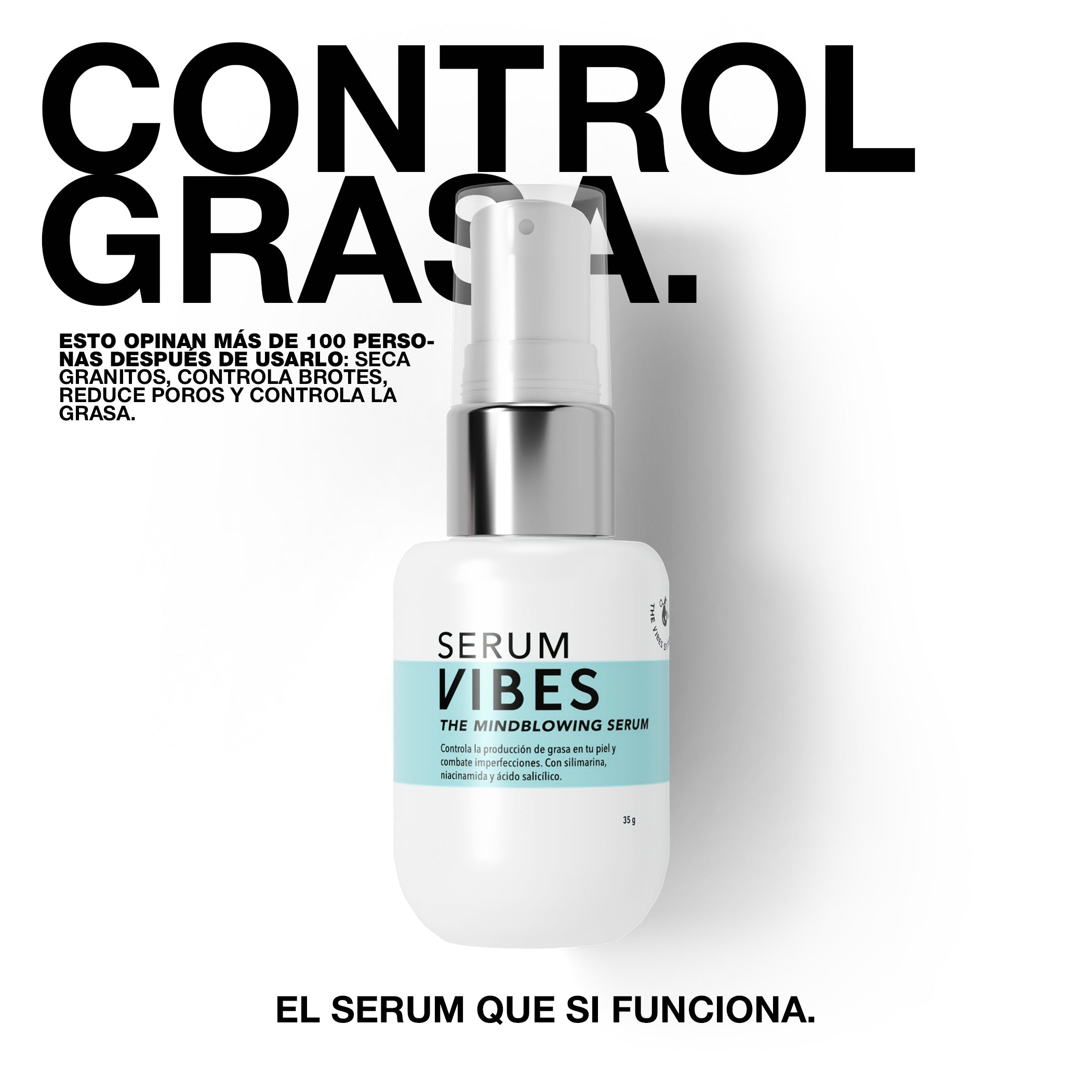 VIBES SERUM PARA BARROS Y CONTROL DE GRASA CON NIACINAMIDA MINDBLOWING 35ML