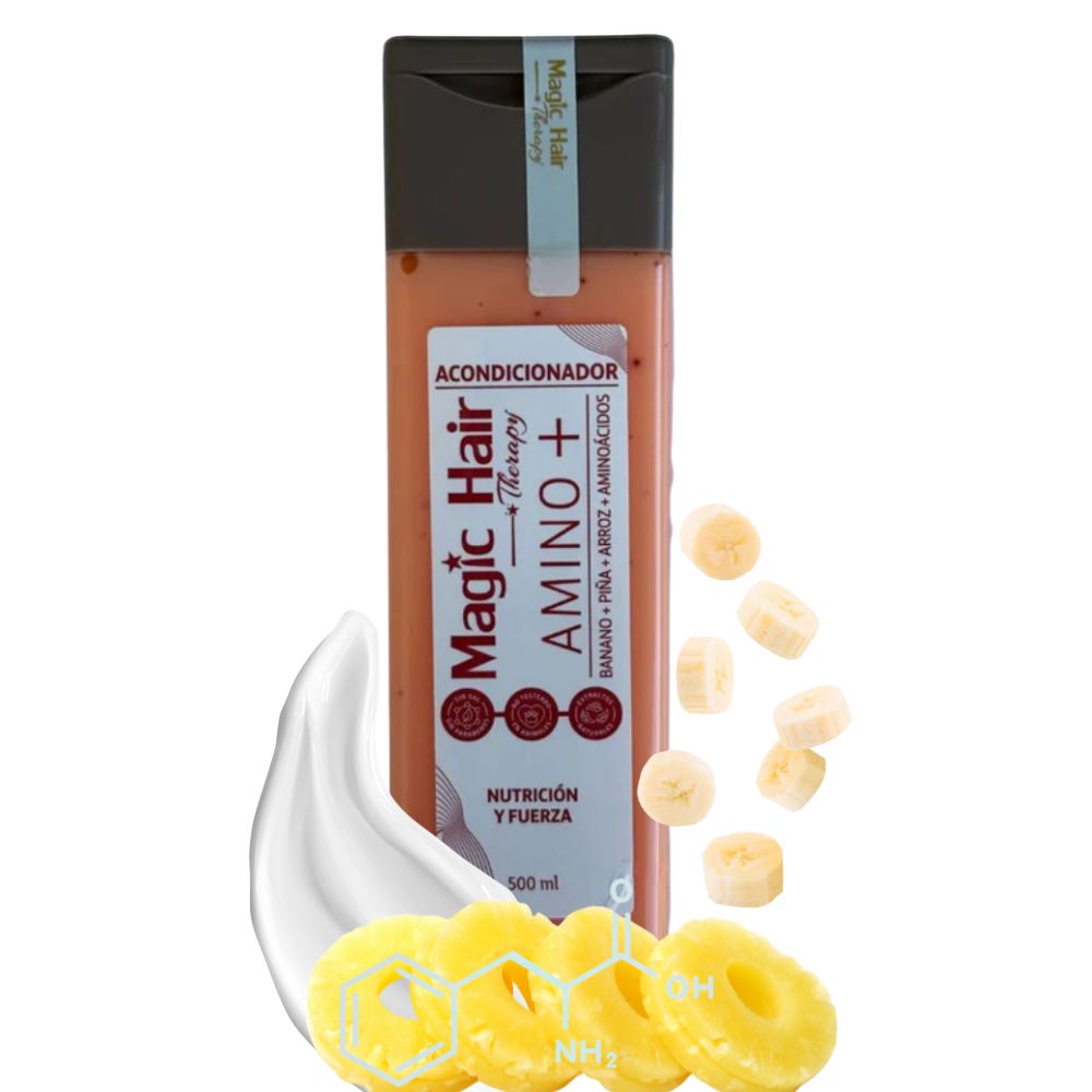 Magic Hair Acondicionador sin Sal para la Caida del Cabello Amino+ Nueva Formula 500ml