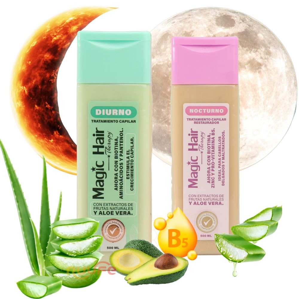 Magic Hair tratamiento capilar diurno y nocturno x500ml c/u (2 pack)