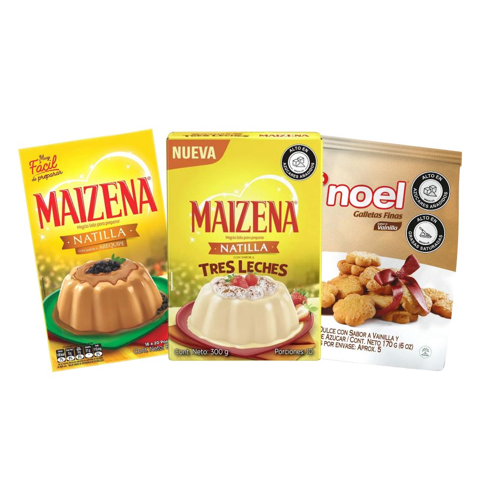 Natilla de Arequipe, Natilla de Tres Leches y Galletas Noel 6.00 oz (3 Pack)