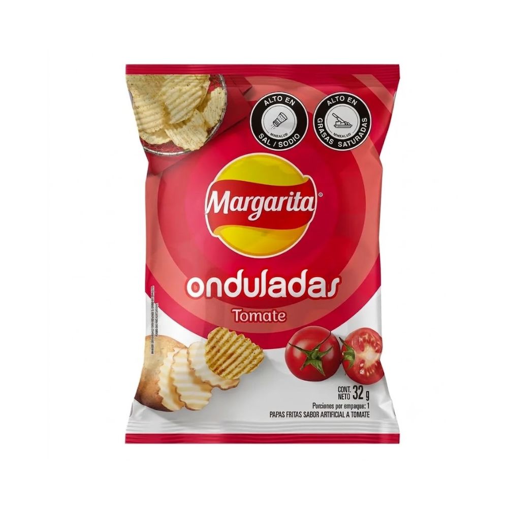 PAPA MARGARITA ONDULADAS DE TOMATE 32g (1 unidad)