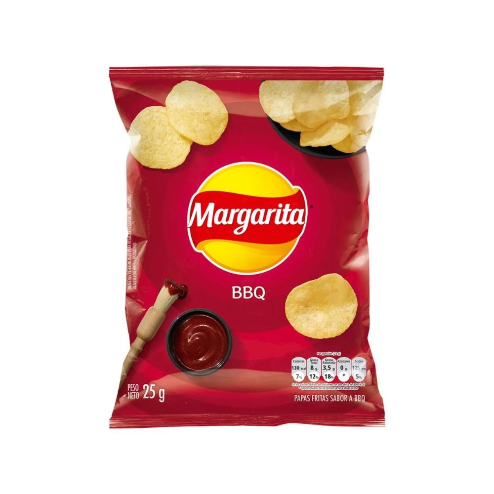 PAPA MARGARITA SABOR BBQ x25G (1 UNID)