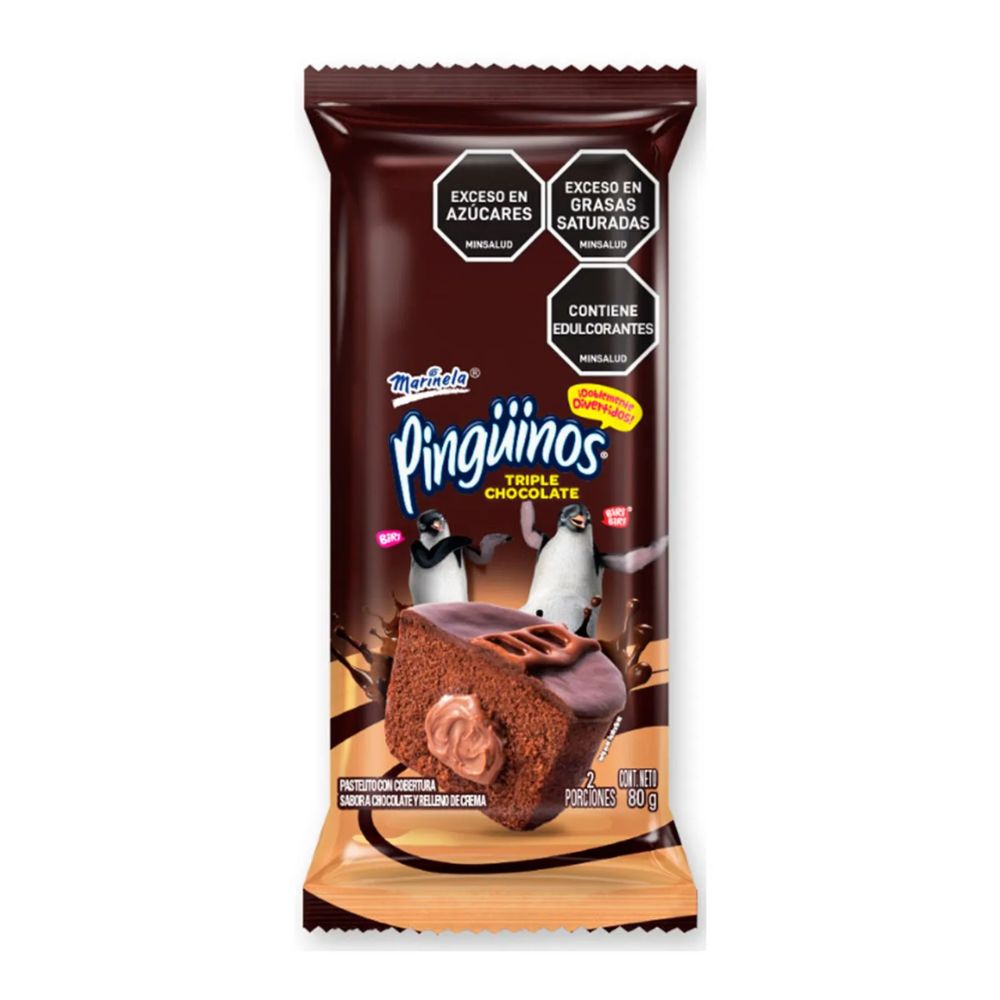 Pinguinos Pastelitos Triple Chocolate x2 Und (80 gr)