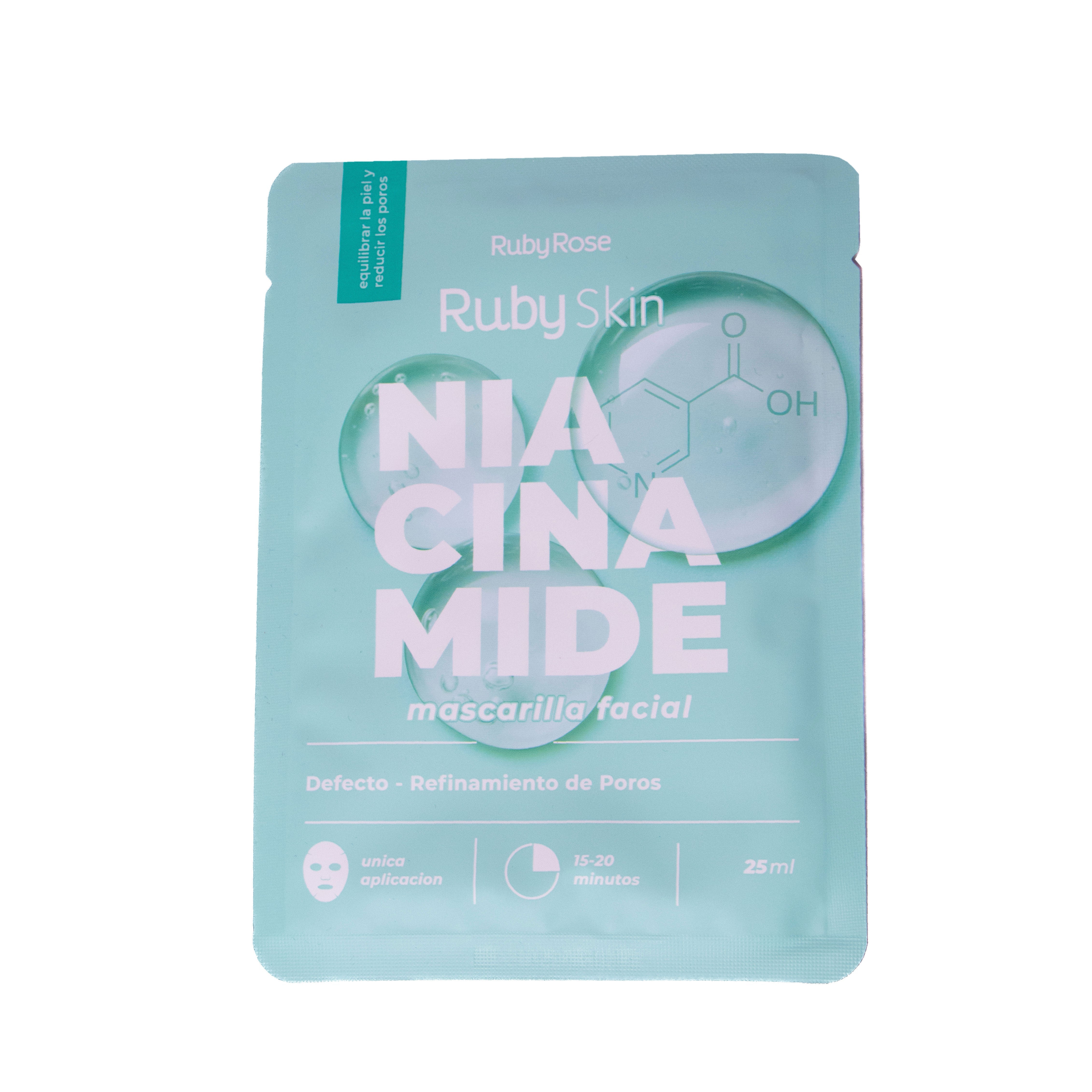 RUBY ROSE MASCARILLA FACIAL NIACINAMIDA RUBY SKIN COLAGENO x25ml