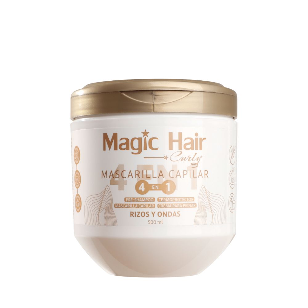 Magic Hair Mascarilla Capilar 4 en 1 Tratamiento para Cabello Crespo 500ml