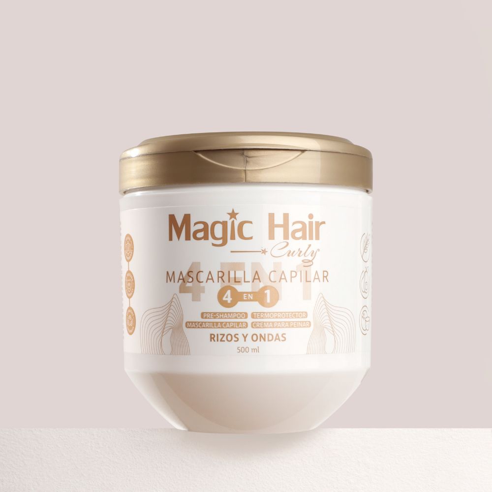 Magic Hair Mascarilla Capilar 4 en 1 Tratamiento para Cabello Crespo 500ml