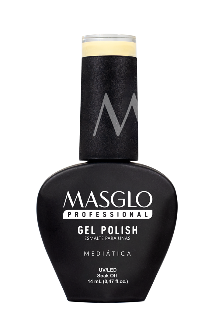 MEDIATICA - MASGLO PROFESSIONAL SEMI-PERMANENT ENAMEL GEL POLISH 14 ML CREAMY - YELLOW RANGE