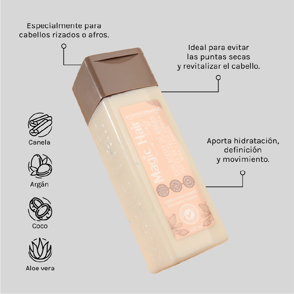 Magic Hair Acondicionador con Canela para Cabello Ondulado 500ml