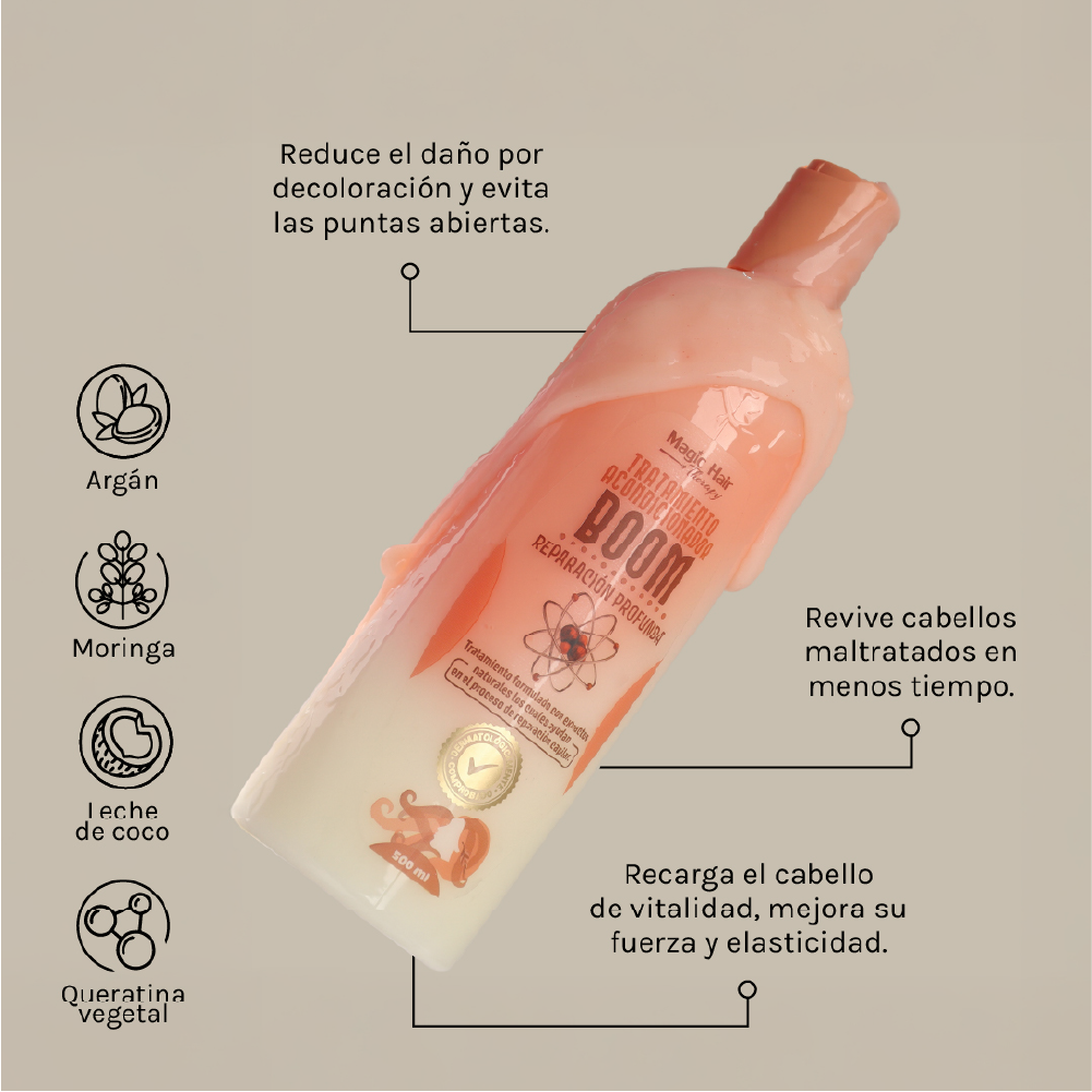 Magic Hair Tratamiento Acondicionador Reparación Capilar Boom x500ml