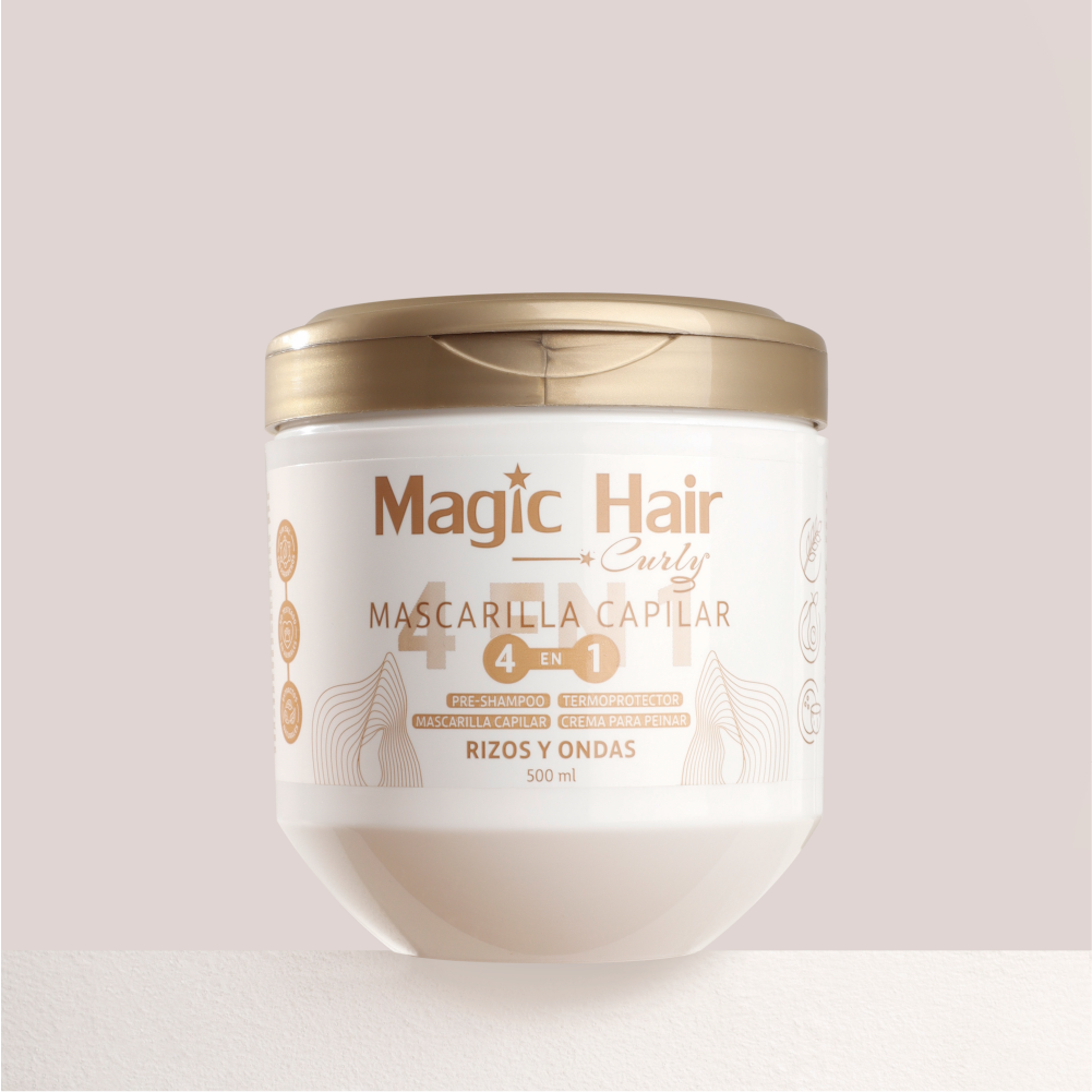Magic Hair Mascarilla Capilar 4 en 1 Tratamiento para Cabello Crespo 500ml