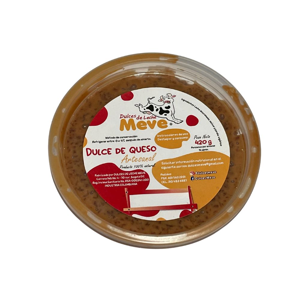 Meve Dulce de Leche con queso Artesanal 420g (Arequipe con queso)